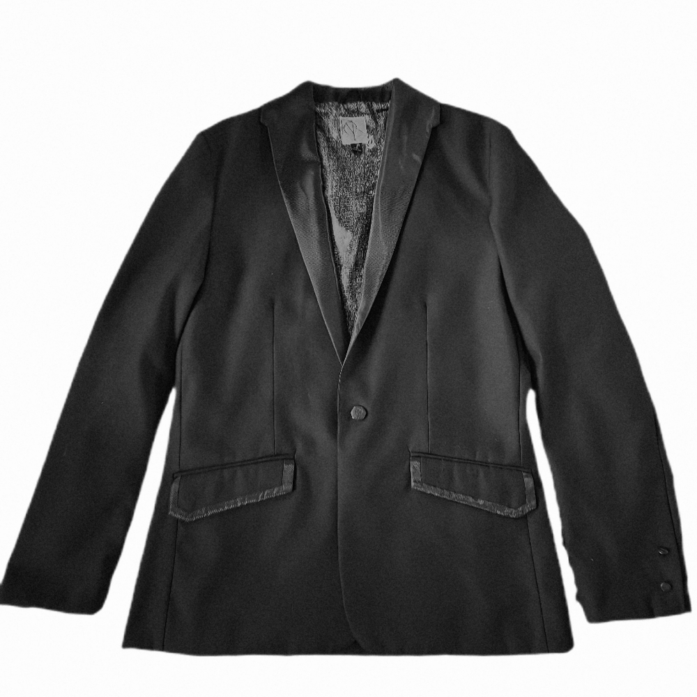 Volcum Classic Black Tuxedo Jacket Size L Slim Fit